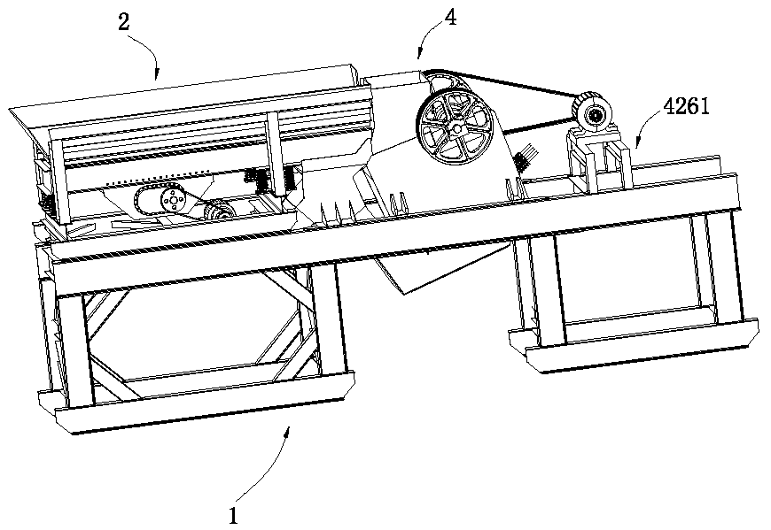 A powder coating pulverizer crushing device