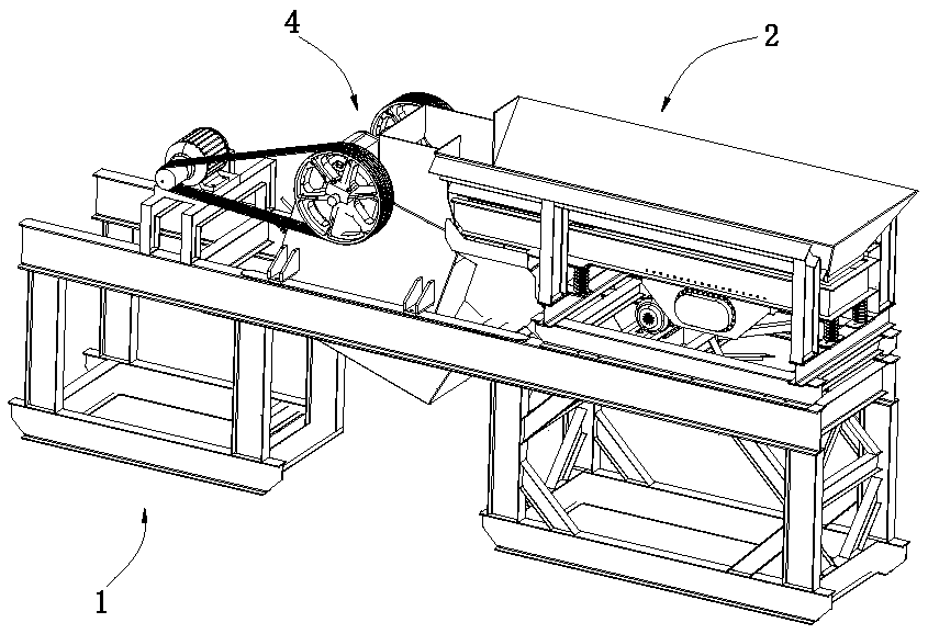 A powder coating pulverizer crushing device