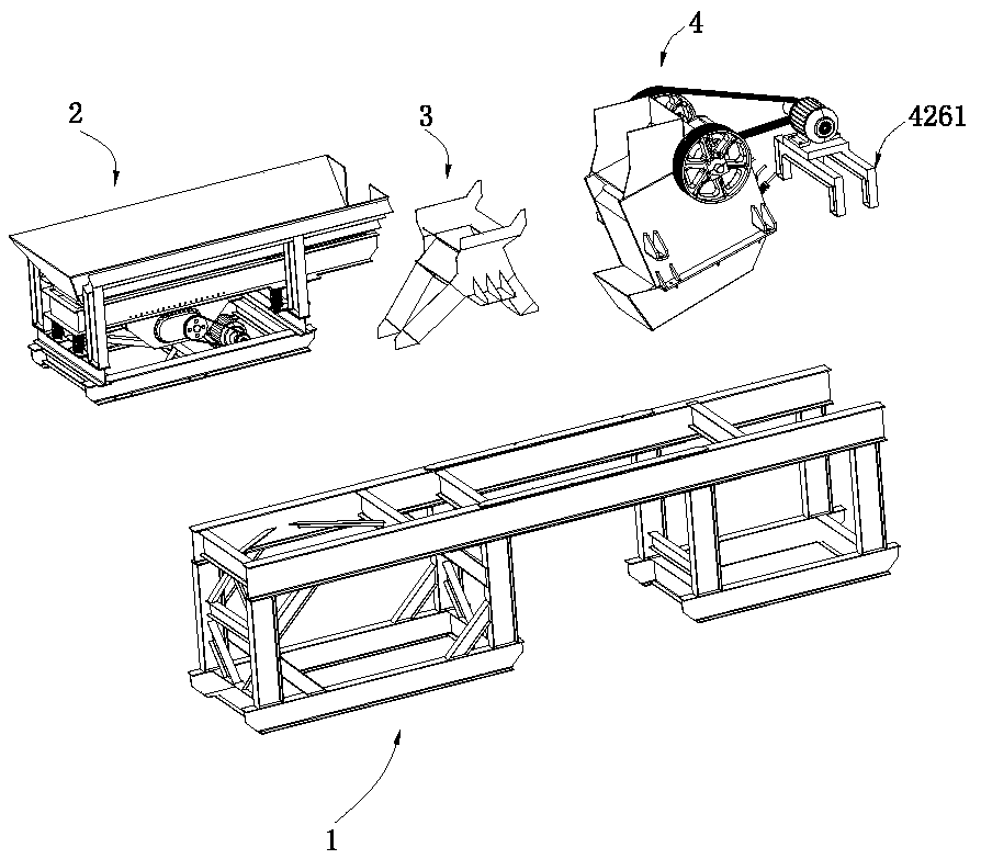 A powder coating pulverizer crushing device