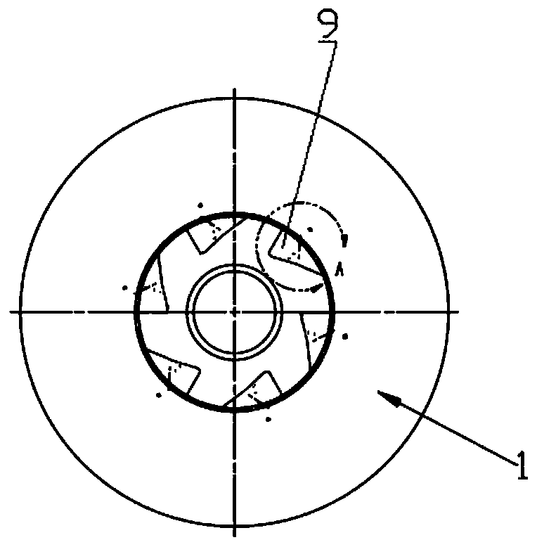 Impeller for restraining cavitation of back surface of pump impeller blades and design method thereof