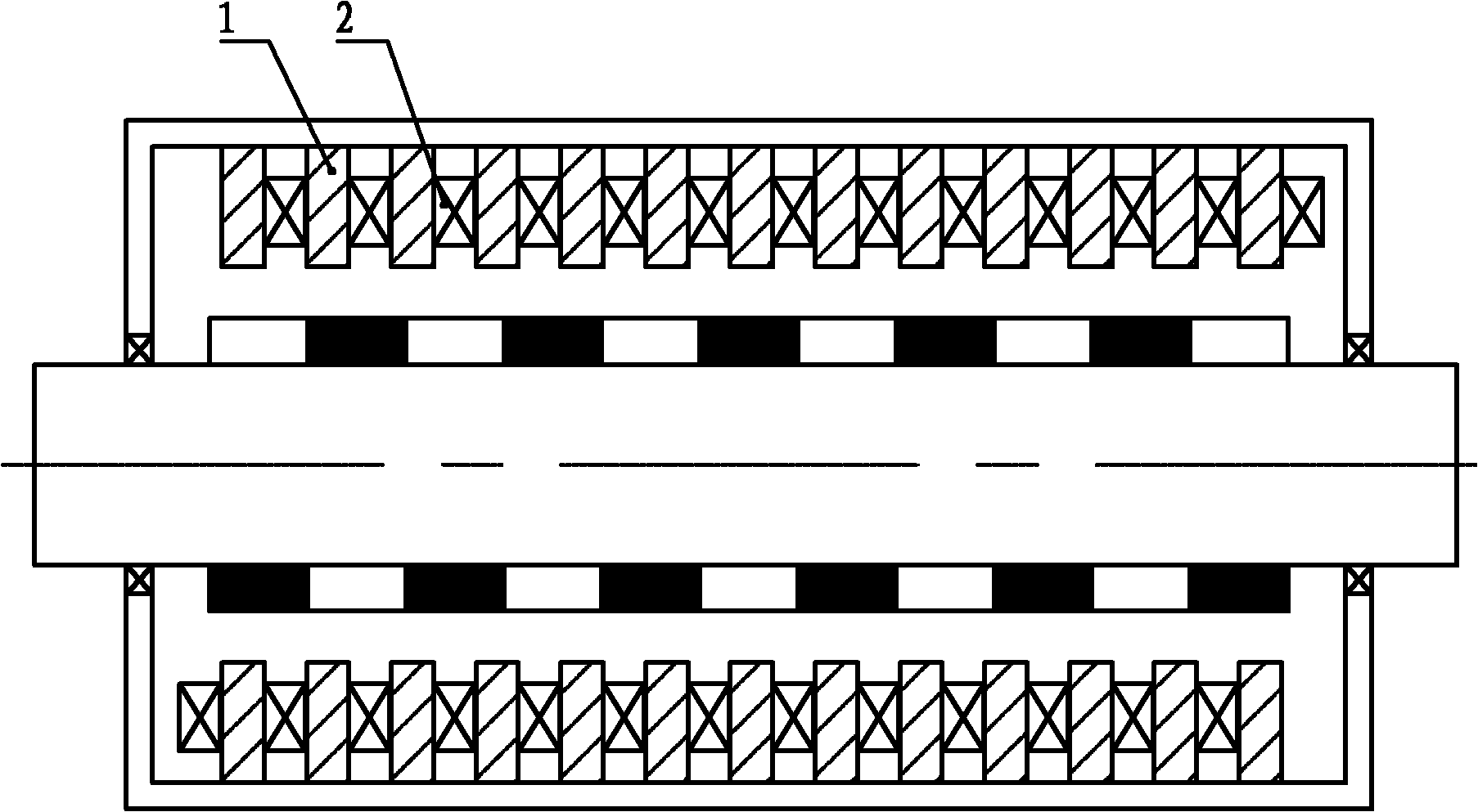 Cylindrical transverse flux linear motor of zigzag ring winding structure