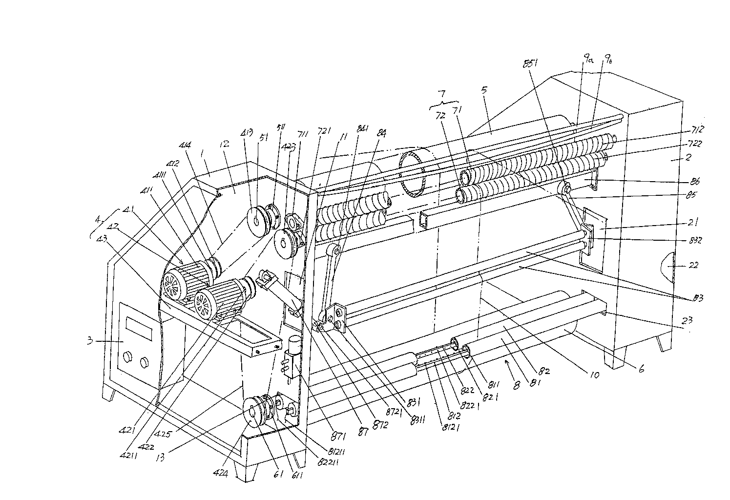 Improved cloth rolling machine structure