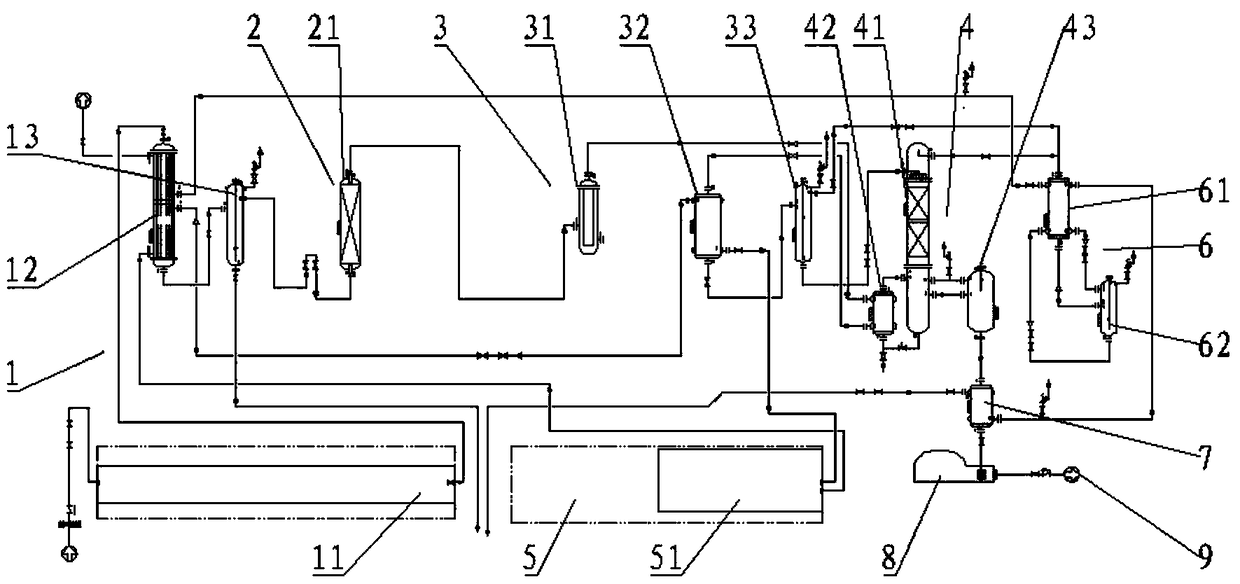 Skidded moving type carbon dioxide oil displacing production gas recovery system