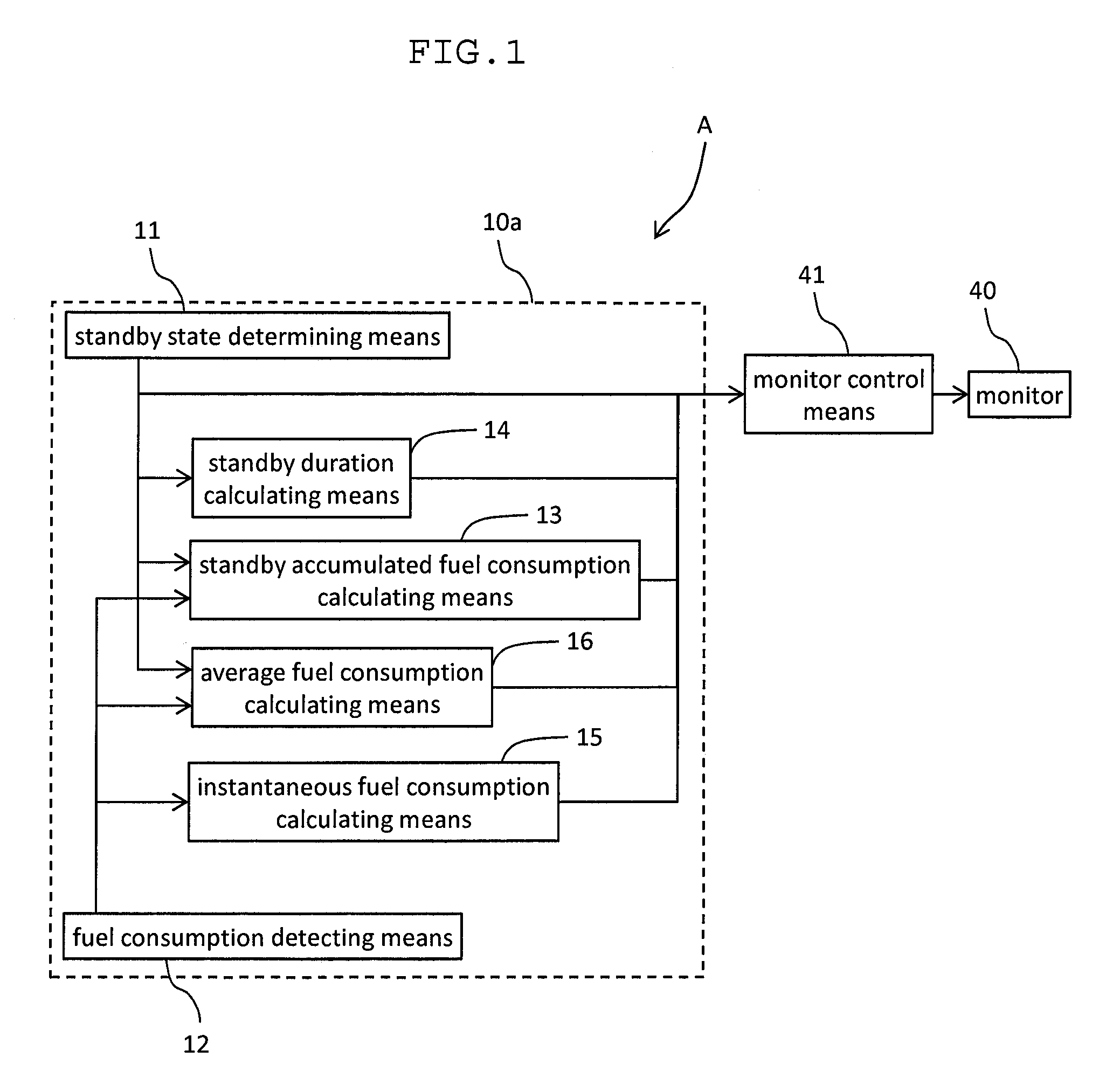 Fuel consumption display apparatus for crane