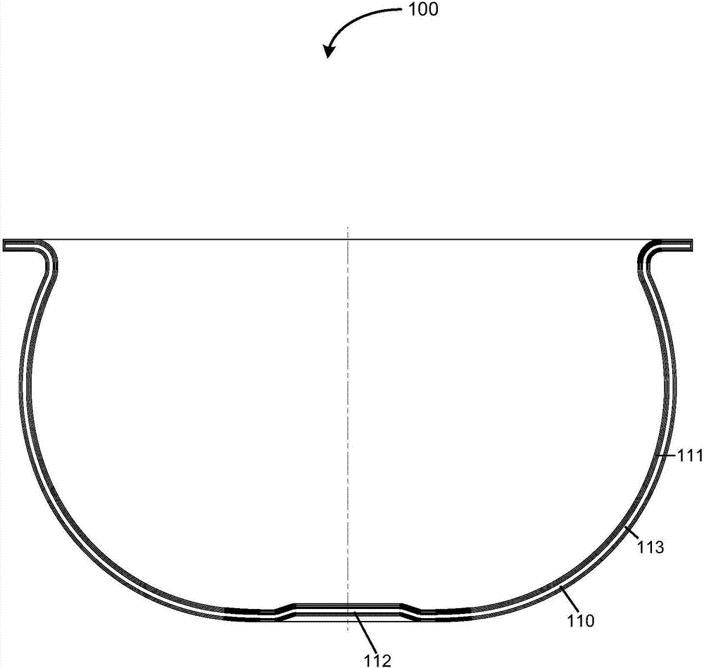 Inner pot used for cooking utensil, cooking utensil and method for manufacturing inner pot