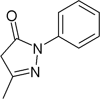 New application of composition of 3-methyl-1-phenyl-2-pyrazoline-5-ketone and borneol