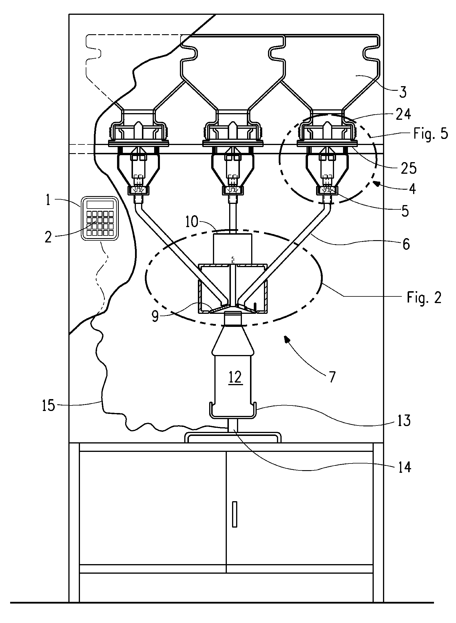 Multi-product dispensing system for granular materials