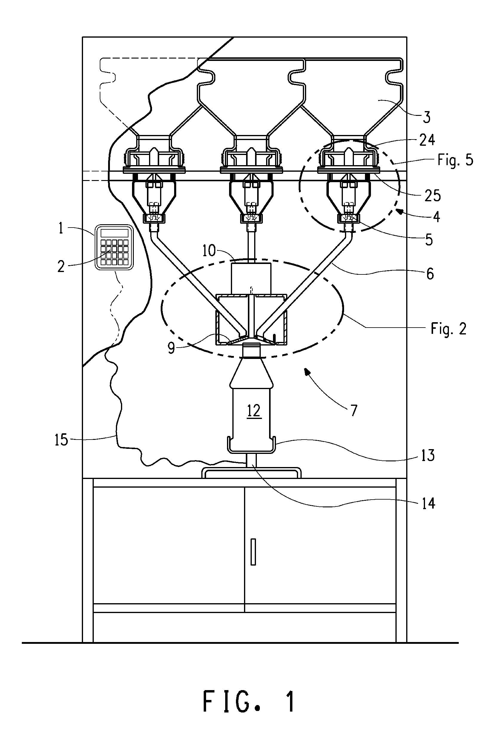 Multi-product dispensing system for granular materials