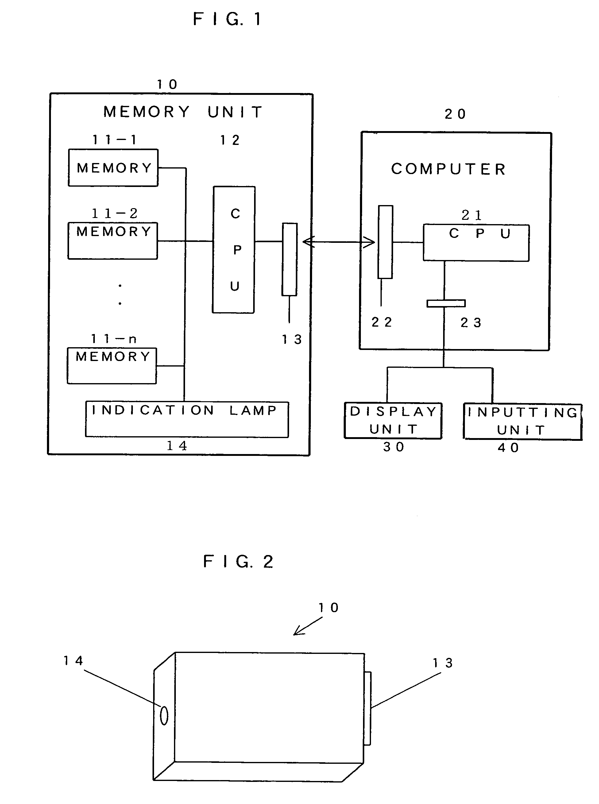 Memory unit having memory status indicator