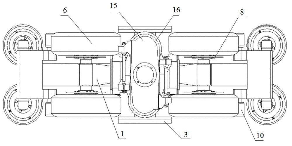 Suspended monorail train driving device