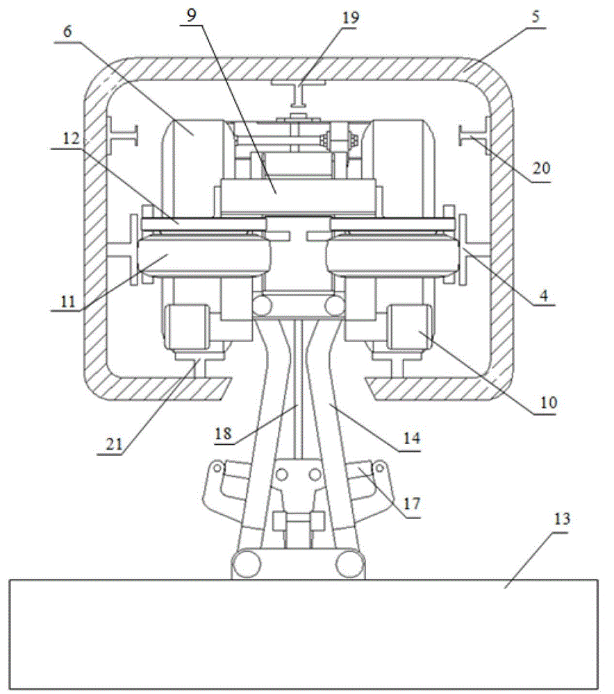 Suspended monorail train driving device