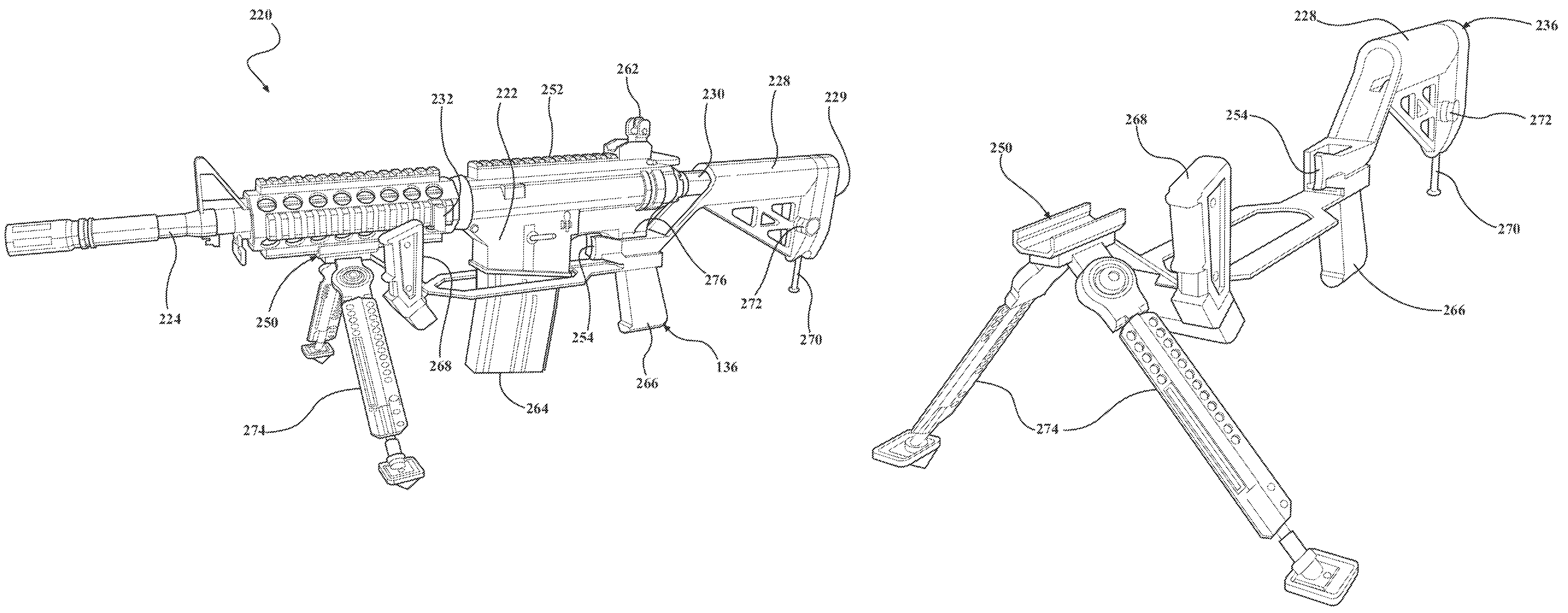 Gun mount for semi-automatic firearm