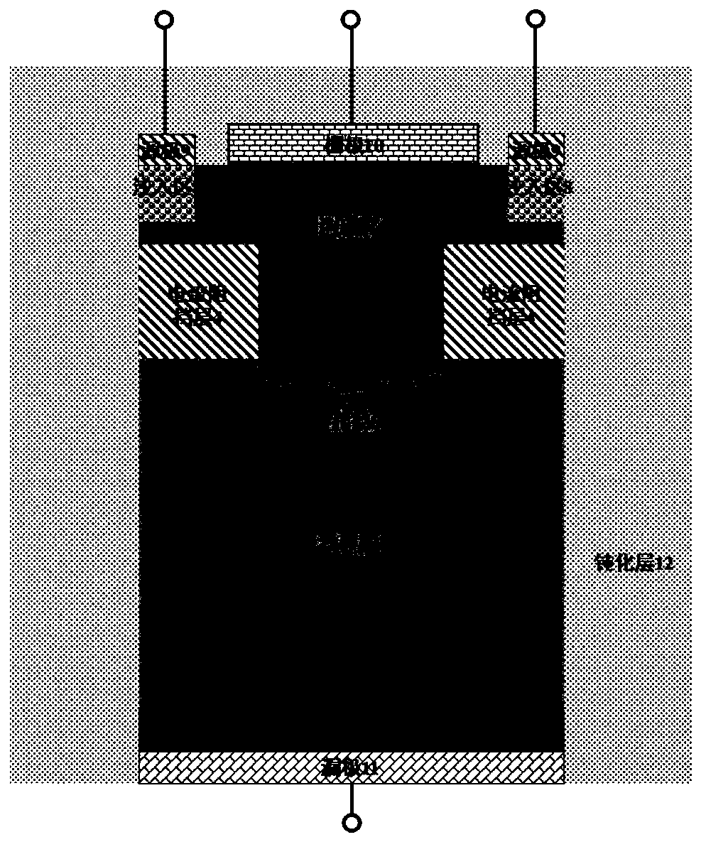 Vertical power device based on arc-shaped source field plate and arc-shaped drain field plate and its manufacturing method