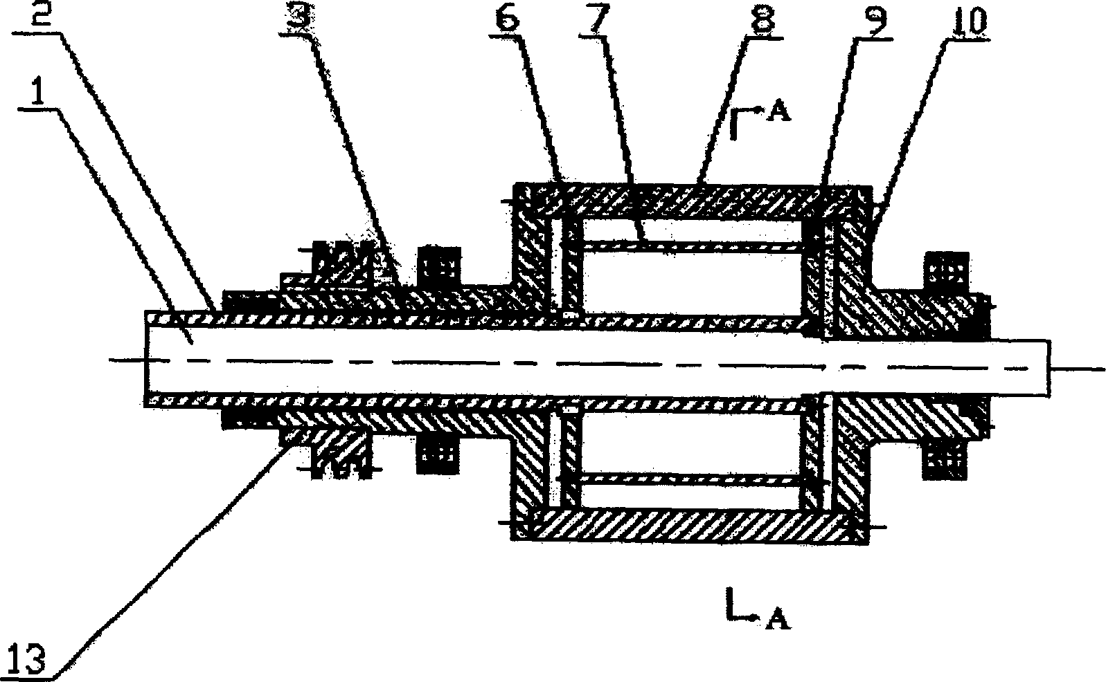 Water cooling roller for preparing rapid hardening metal thin band