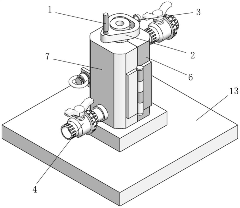 Rotary bending fatigue specimen V-shaped notch abrasive flow grinding device and process