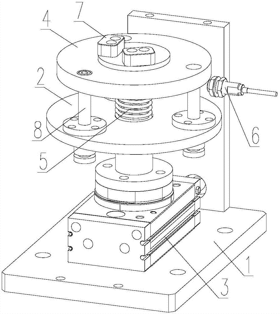 Positioning mechanism used for machining of three-pin shaft fork of automobile transmission system