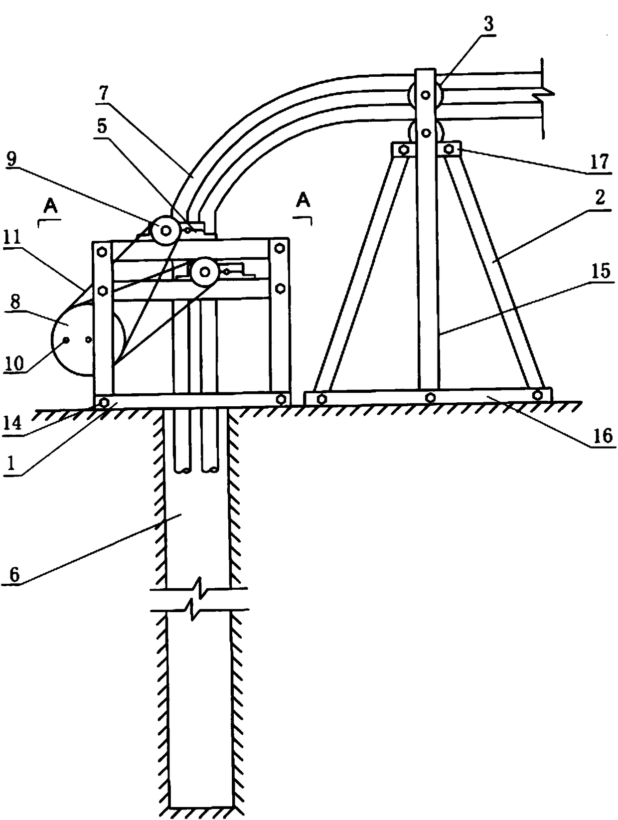 Ground source heat pump mounting auxiliary device