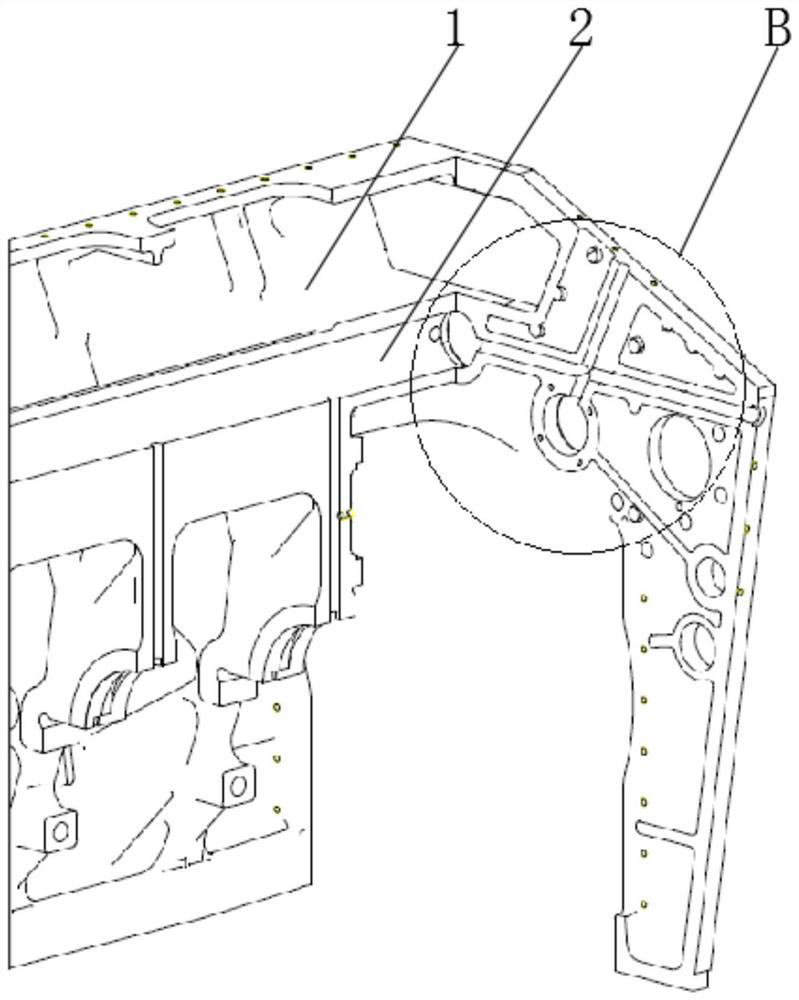 Integral casting integrated diesel engine body