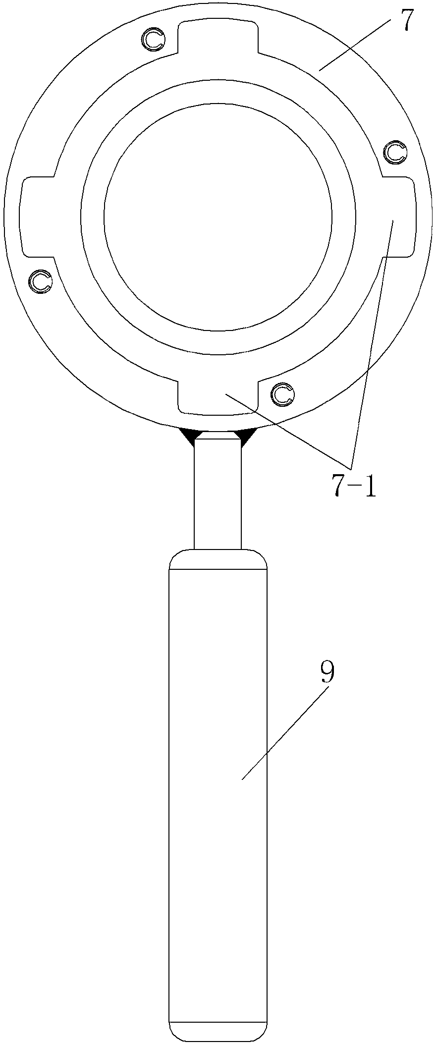 Changing device for engine break-in test and clamping mechanism for exhaust tube of changing device for engine break-in test