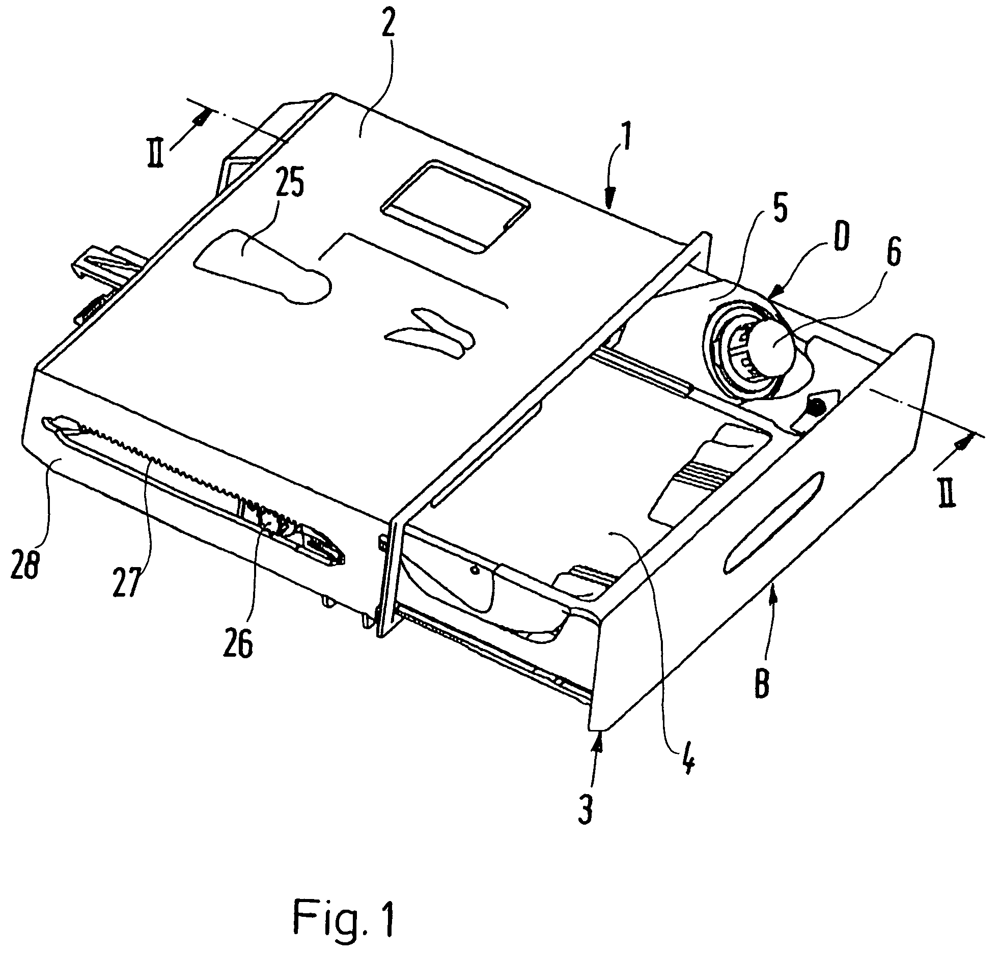 Built-in ashtray for a motor vehicle and method of making same