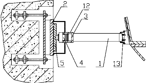 Supporting device of bulb turbine unit