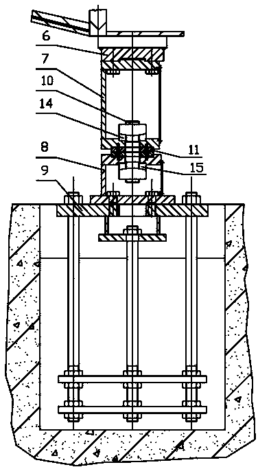 Supporting device of bulb turbine unit