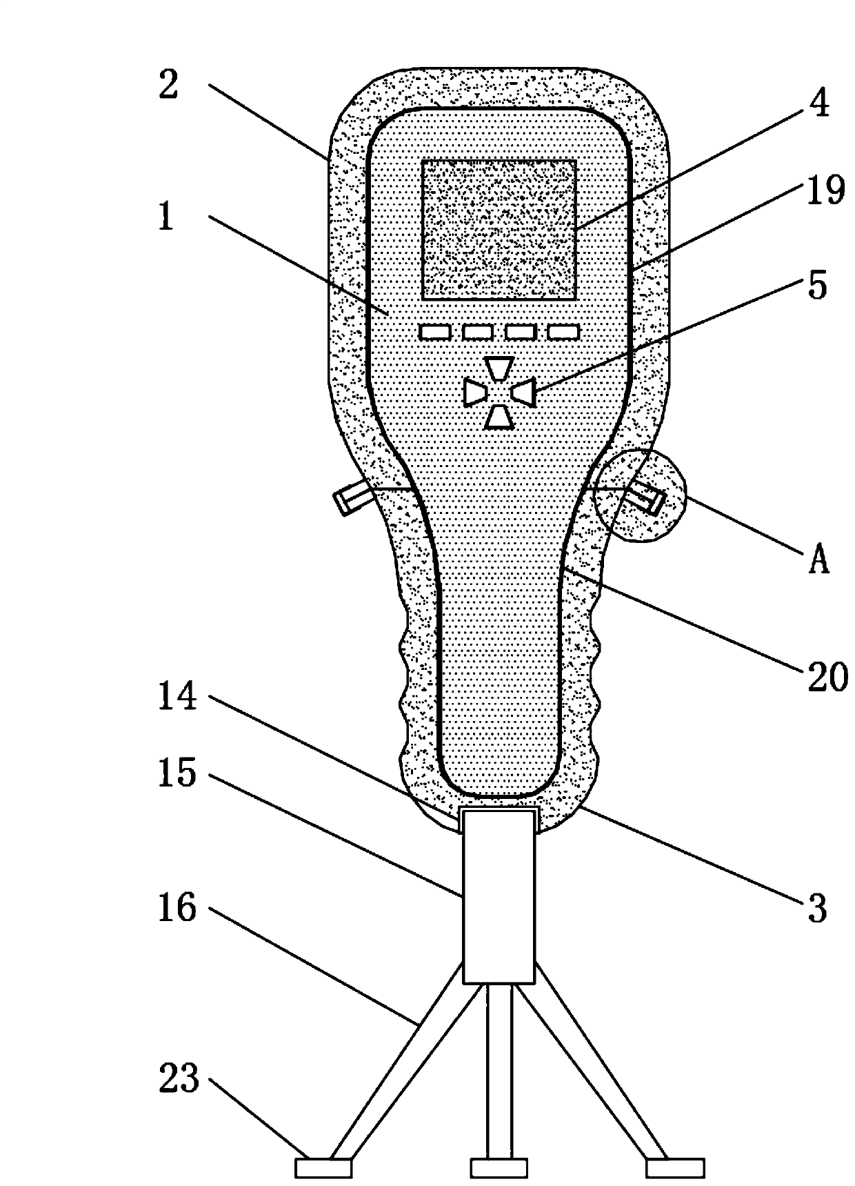 Portable infrared imaging temperature measuring device