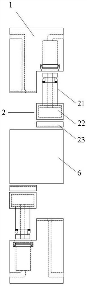 High-temperature and high-pressure conventional triaxial direct shear fracture seepage coupling testing device and use method