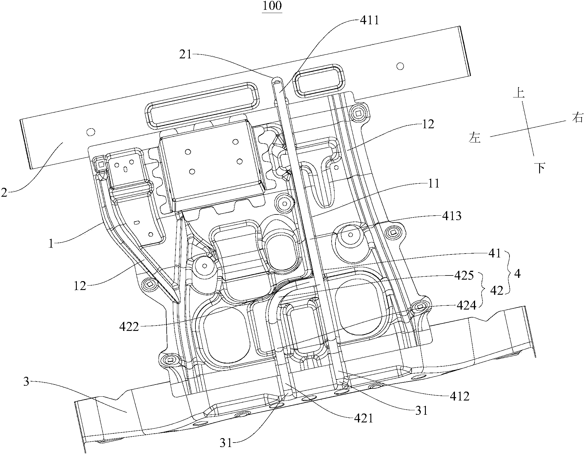 Dash panel component for vehicle