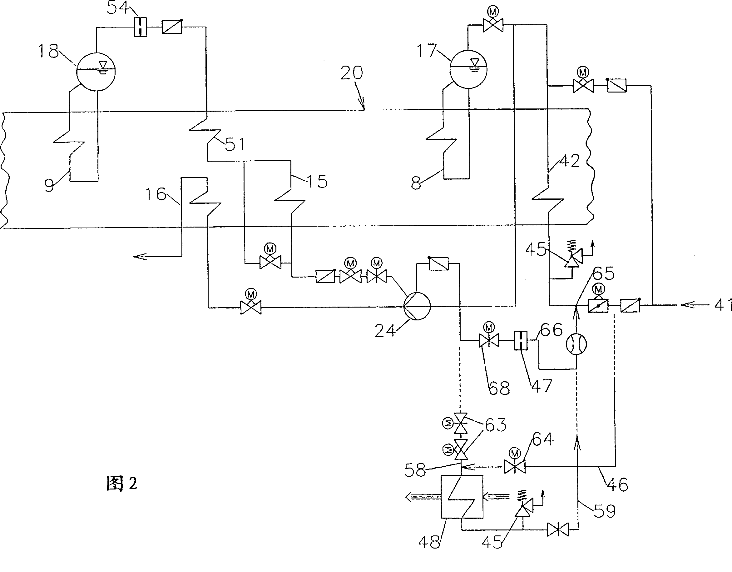 Device and method for preheating combustibles in combined gas and turbine installations