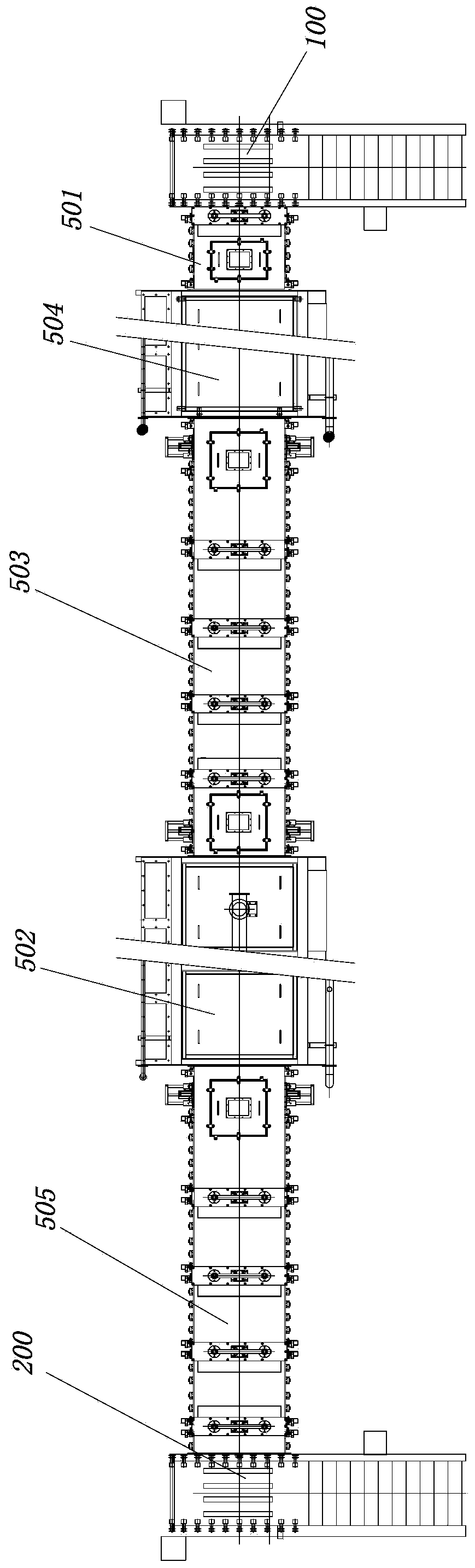 Silicon carbide fiber heat treatment roller bed furnace