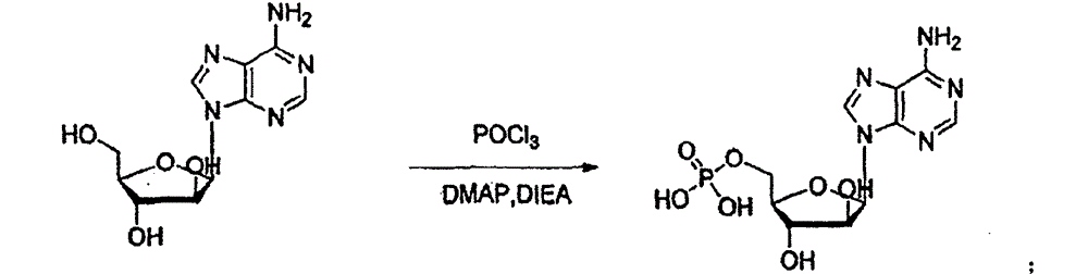 A method for preparing vidarabine monophosphate by phosphorylation