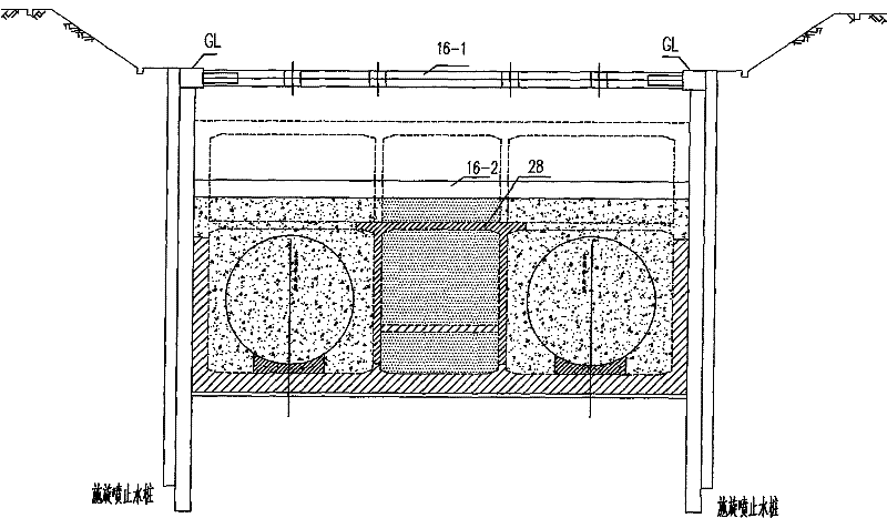 Construction method for complex geological section earth pressure balance shield passing middle air shaft