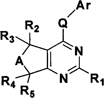 Pyrrolidine[3,4-d]pyrimidine derivative and preparation method and application thereof