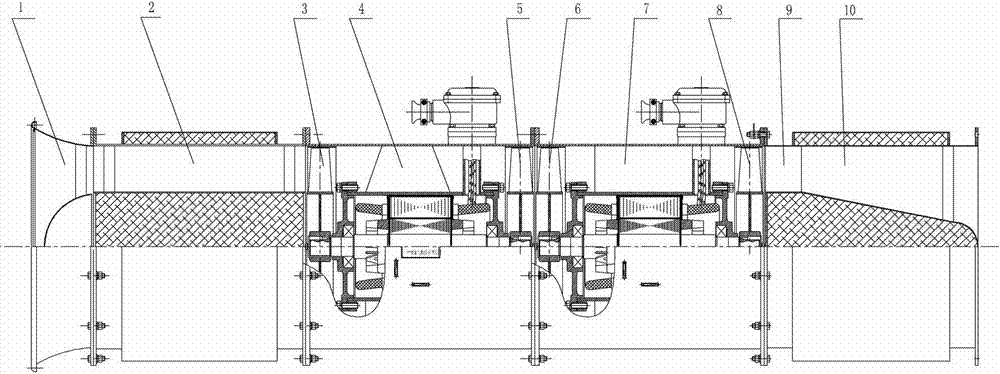 Mining combined local fan with tandem cascade