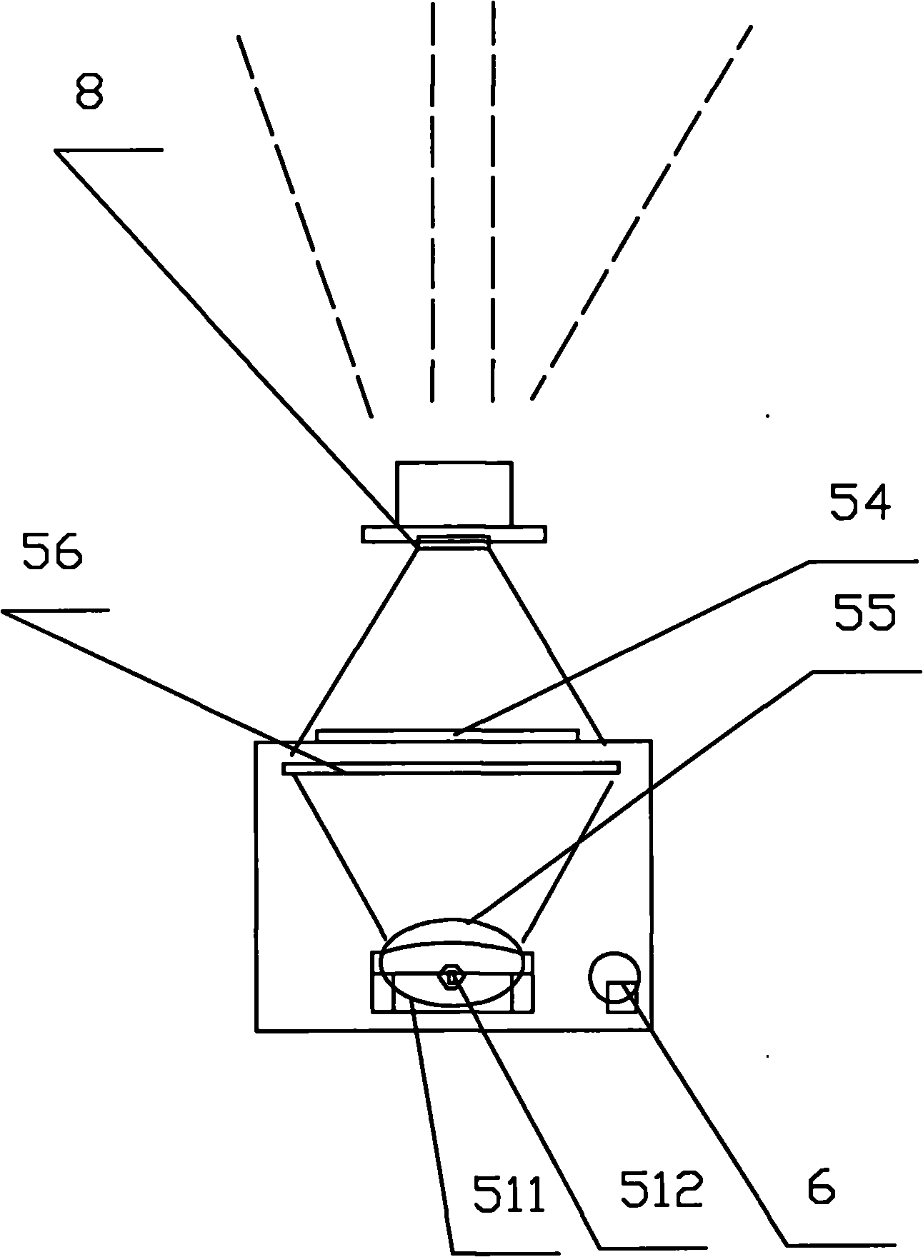 Intelligent car light device capable imaging on road surface