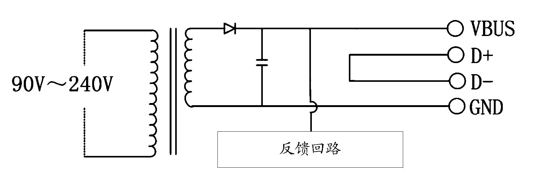 USB charger, mobile terminal and charging control method