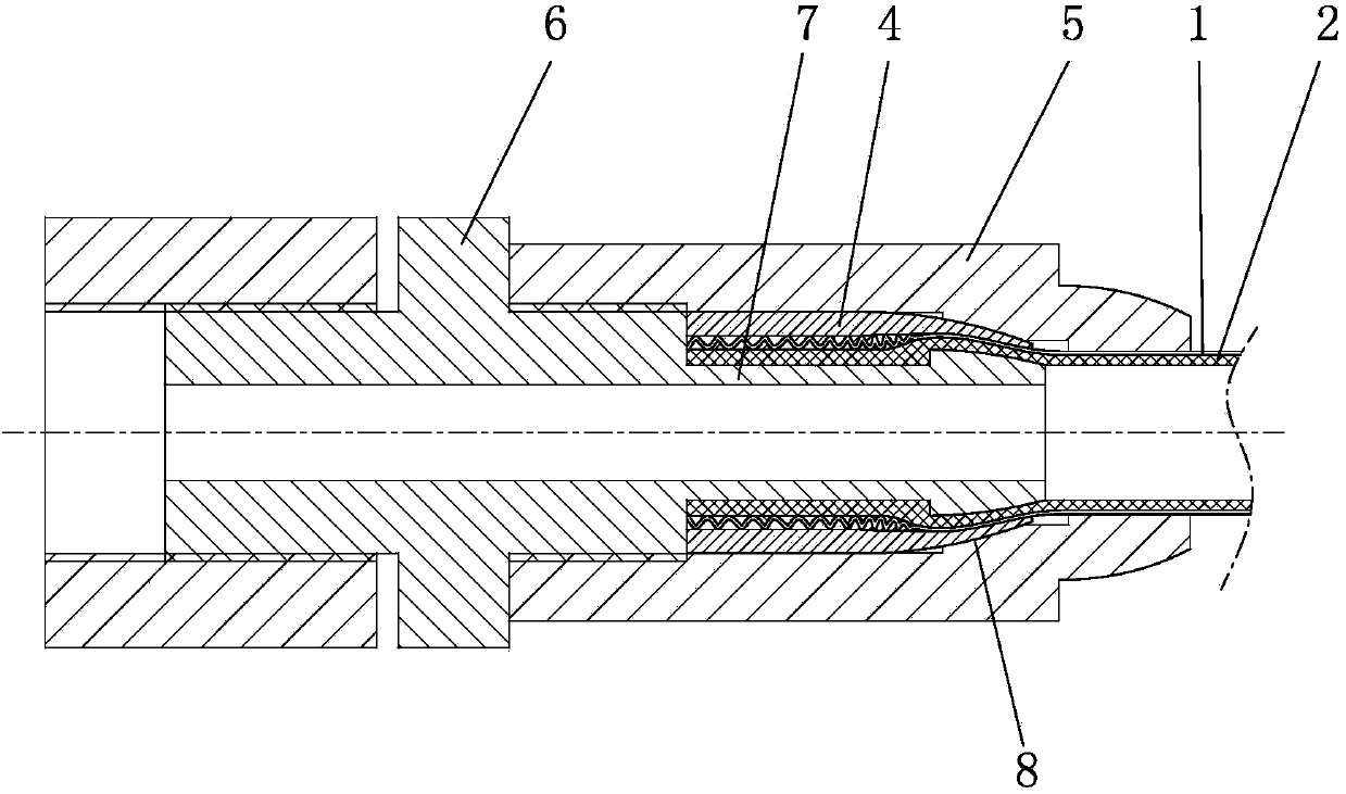 Production process of equal-proportion stretching and retracting expansion tube