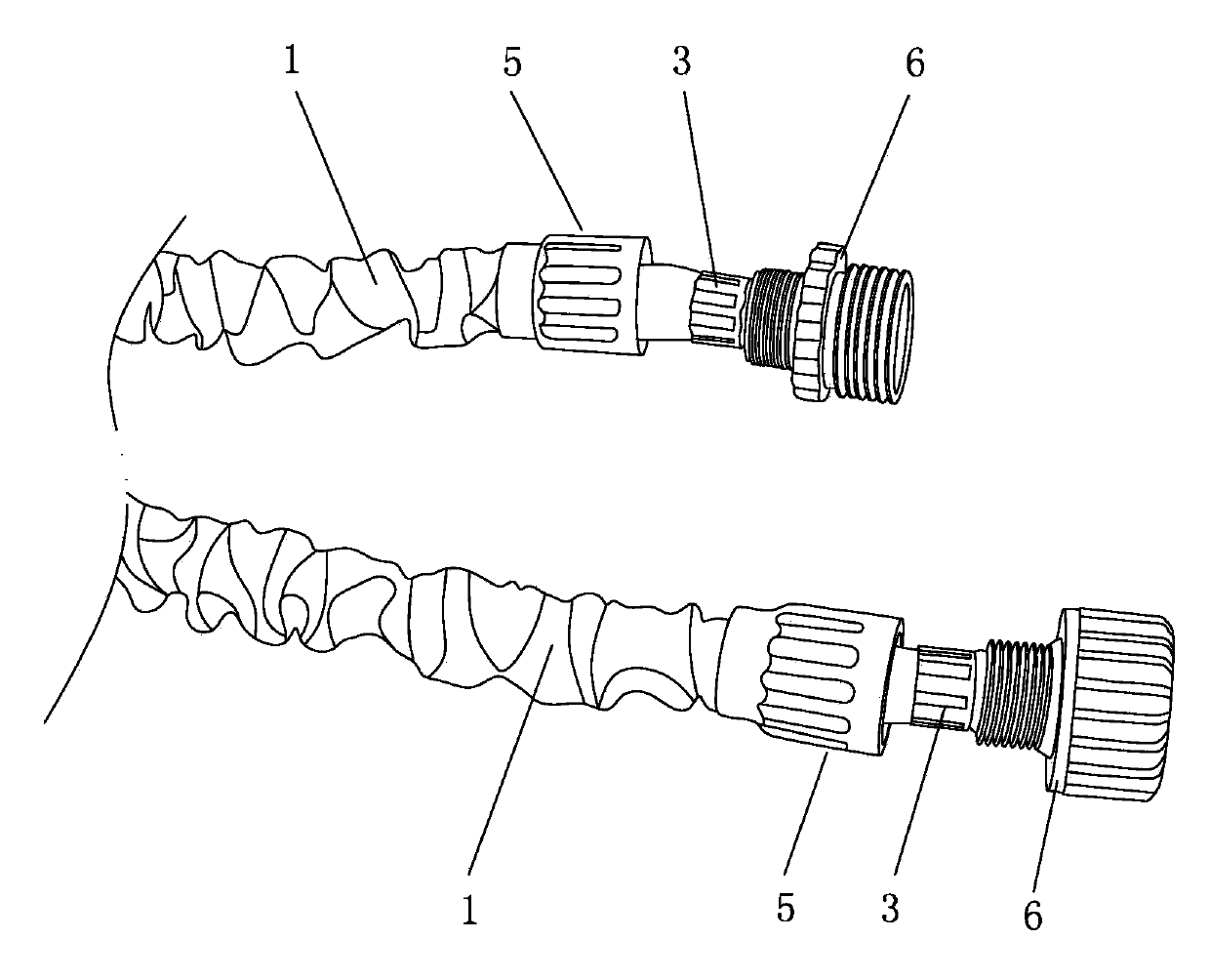 Production process of equal-proportion stretching and retracting expansion tube