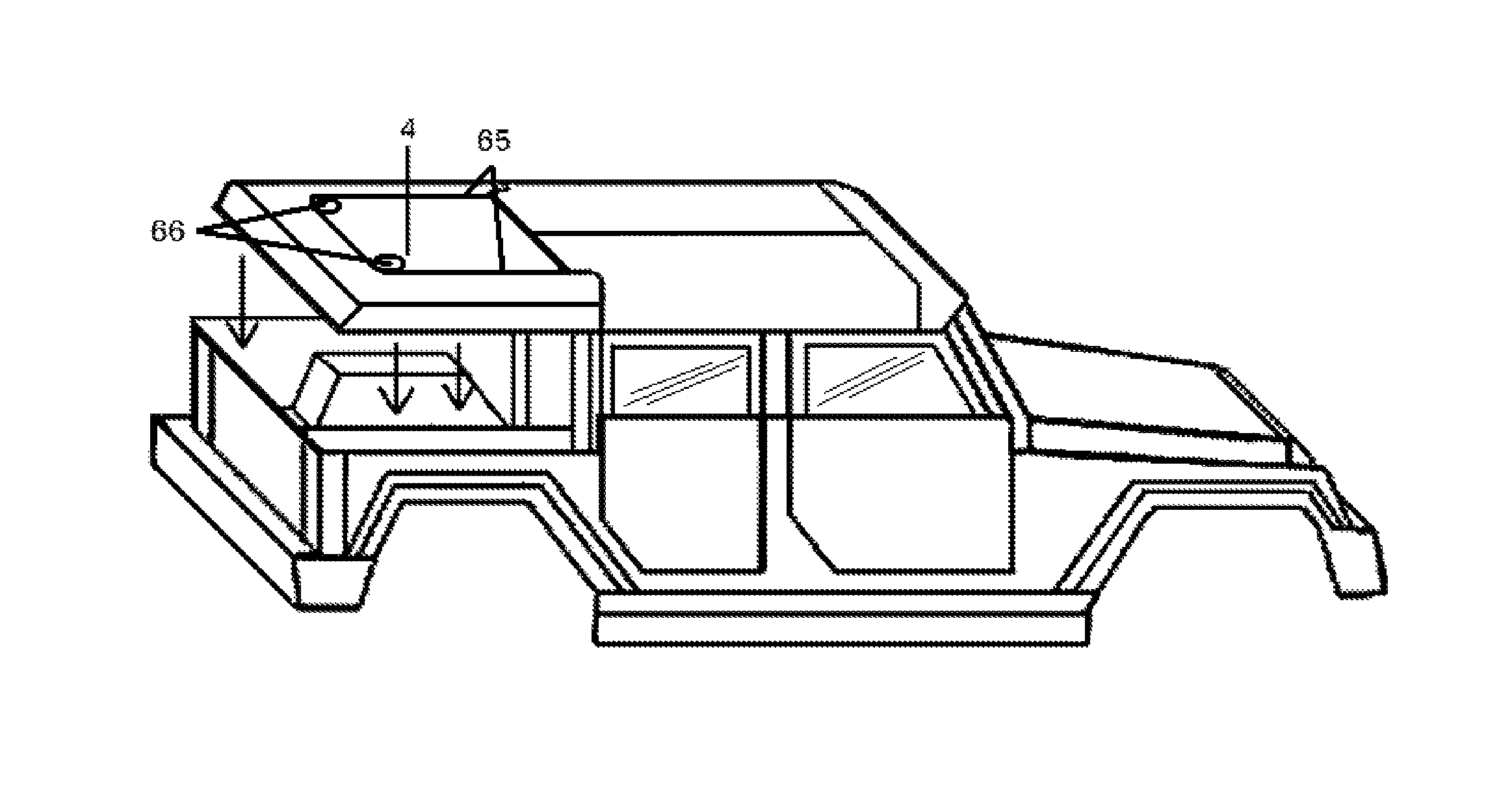 Vehicle with multiple elevation removable hard top and secure storage underneath