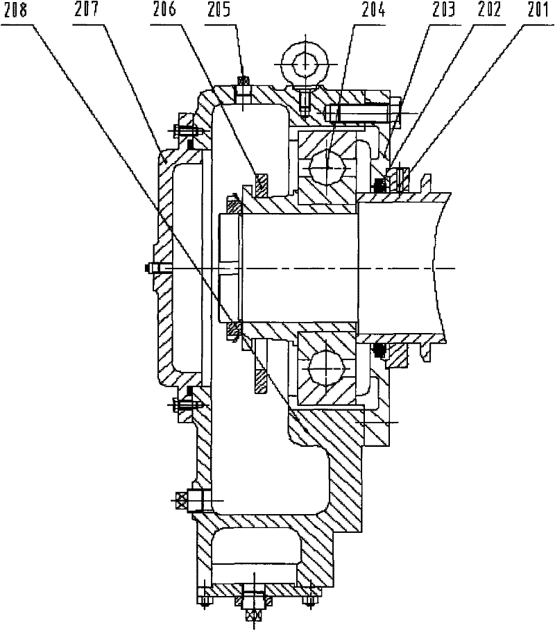 Sliding bearing body structure of large-caliber chemical circulating double-suction pump