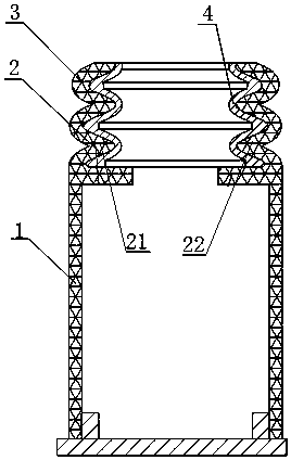 Self-restoring rubber air spring