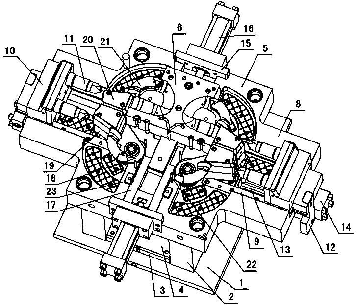 Rotation type demolding mechanism for J-shaped drain trap