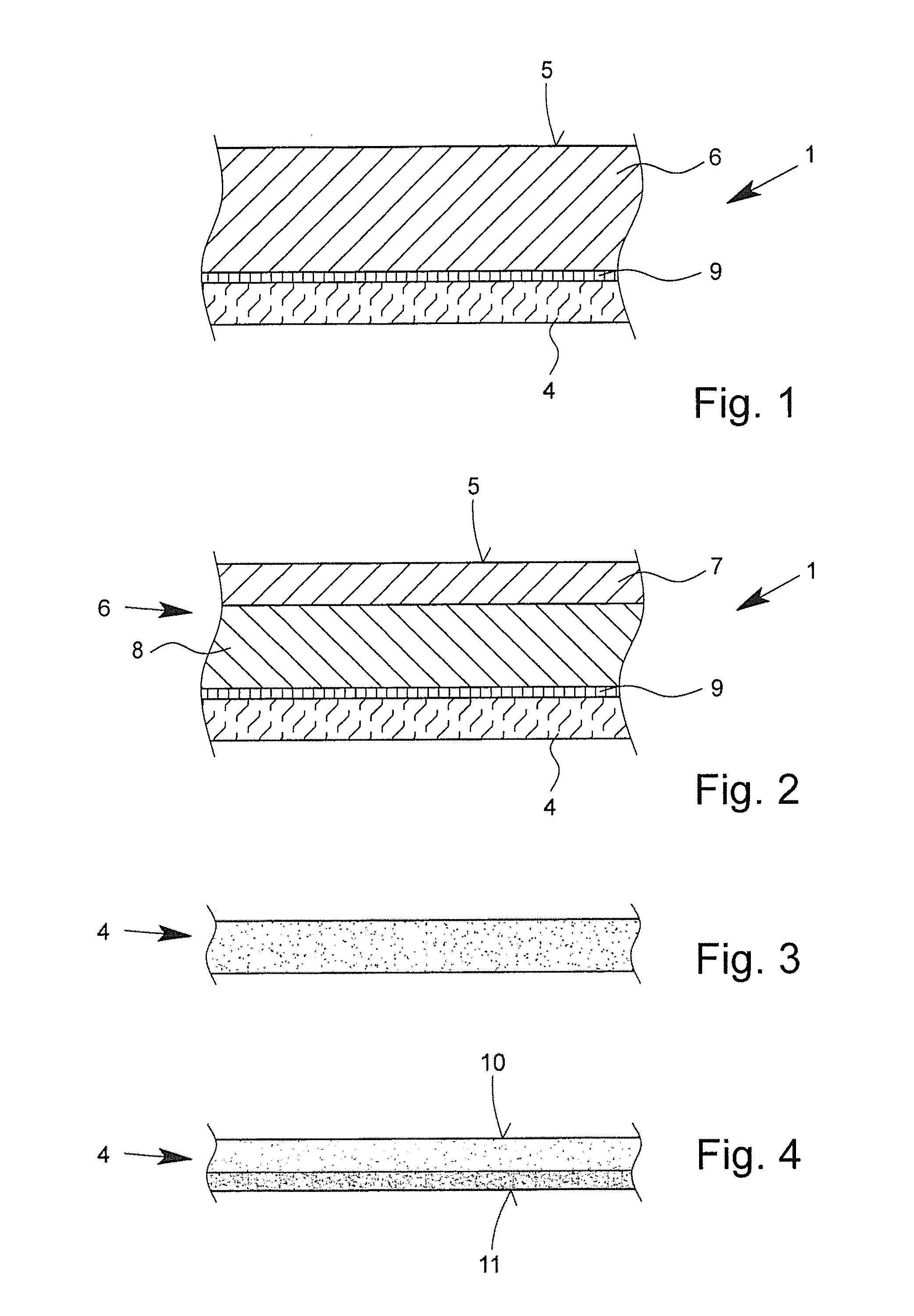 Cover layer with outside film layer of an elastic plastic