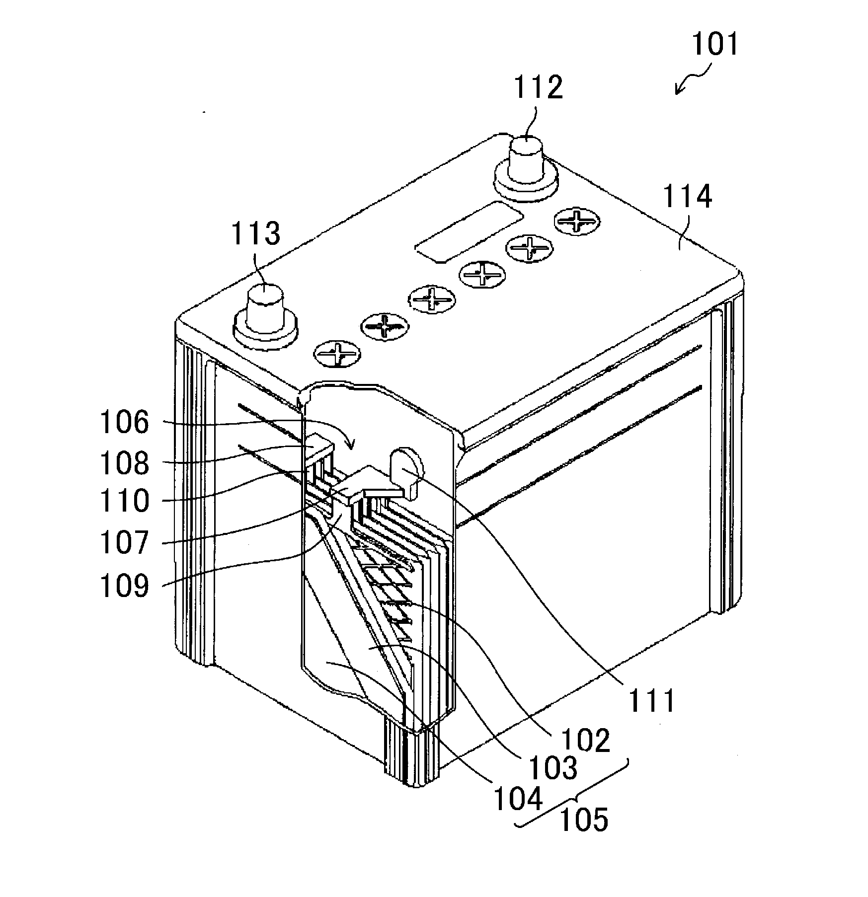 Lead-acid storage battery grid and lead-acid storage battery