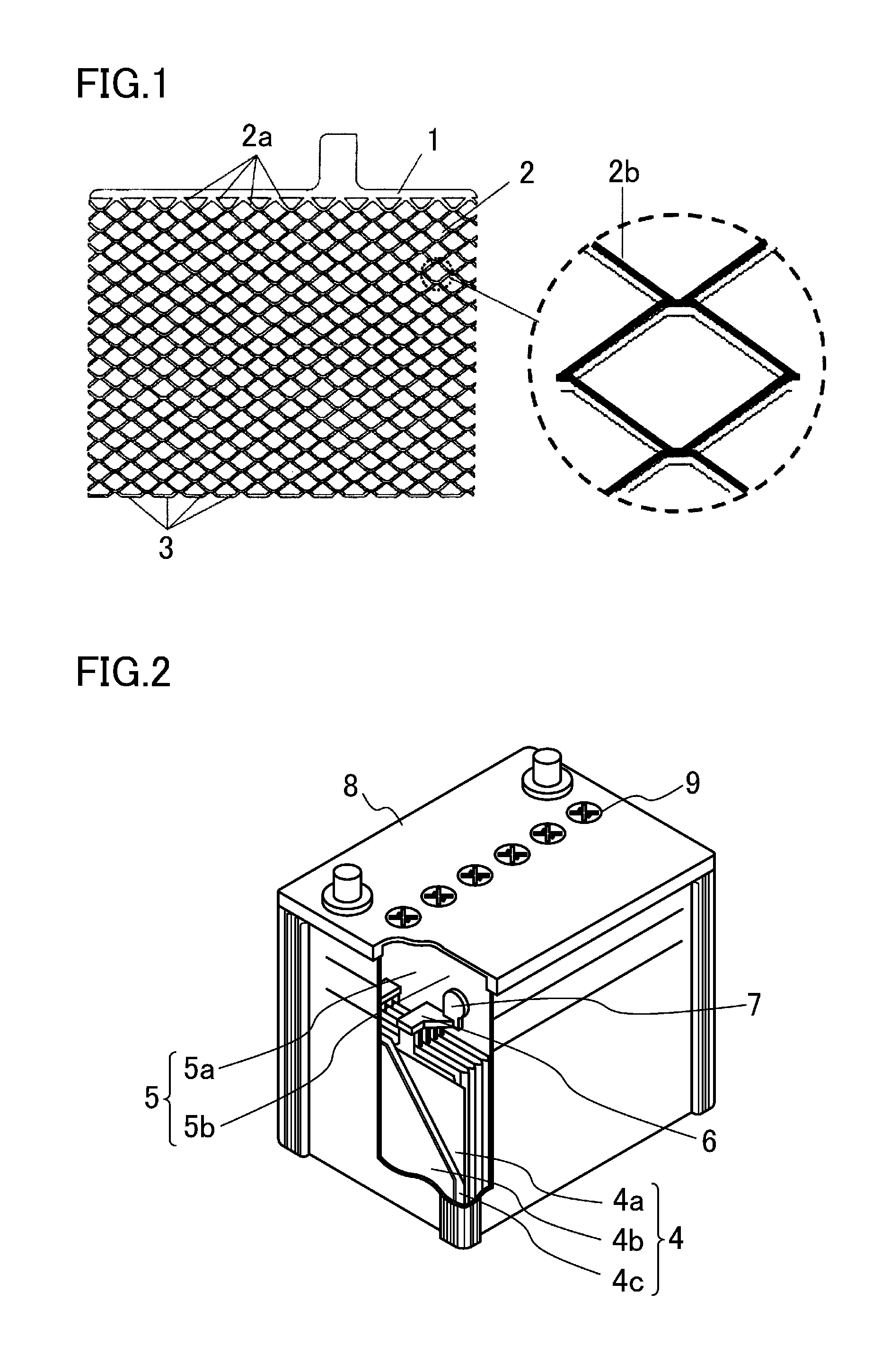 Lead-acid storage battery grid and lead-acid storage battery