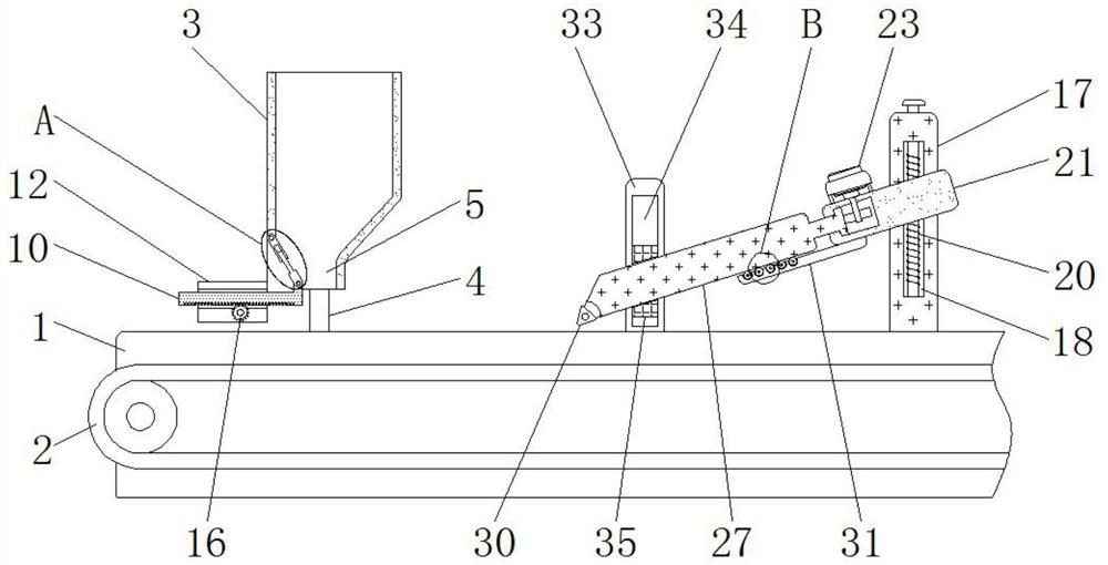 A spreading device for silver carp processing that is convenient for controlling the quantity of products