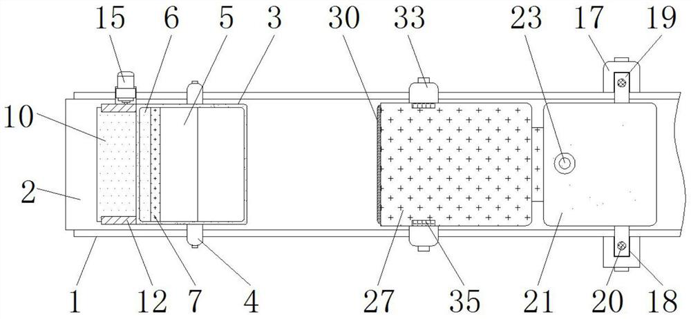 A spreading device for silver carp processing that is convenient for controlling the quantity of products