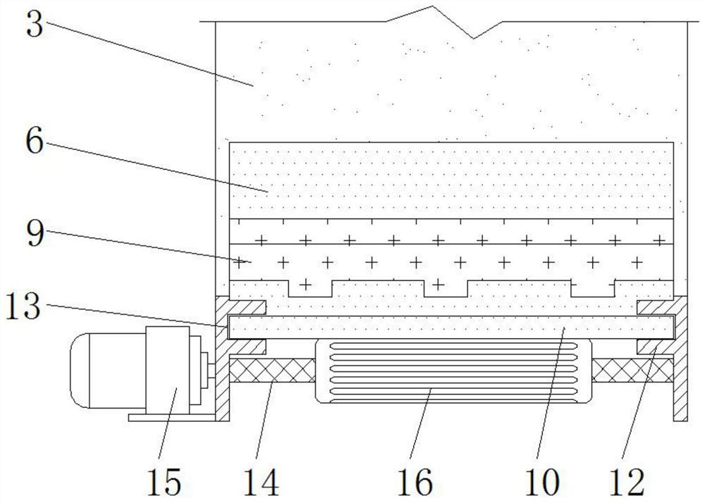 A spreading device for silver carp processing that is convenient for controlling the quantity of products