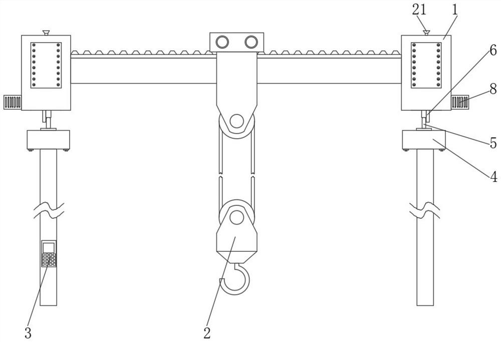 Intelligent hoisting crane anti-collision system for factory building